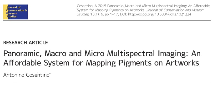 multispectral imaging for art