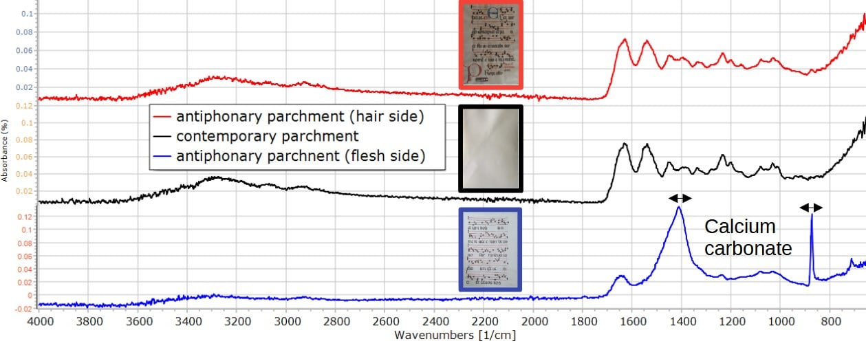 Iron Gall Ink - ATR FTIR - parchment