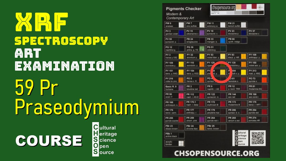 XRF Spectroscopy for Art Examination Praseodymium