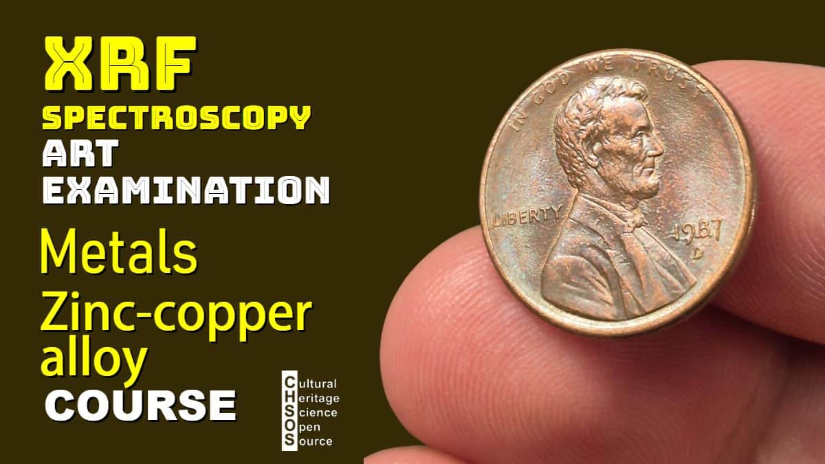 XRF Spectroscopy for Art Examination - Metals - zinc-copper alloy